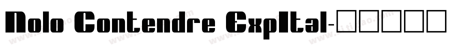 Nolo Contendre ExpItal字体转换